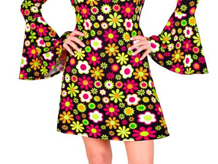 Crazy Flower Power Hippie Kleid für Damen Sale