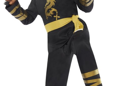 Ninja Dragon Krieger Kinderkostüm schwarz-gold For Discount