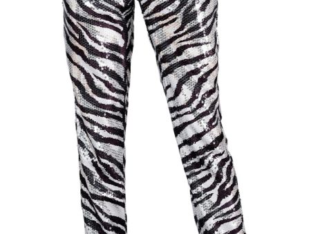 Zebra Party Pailletten Hose für Damen Online Sale