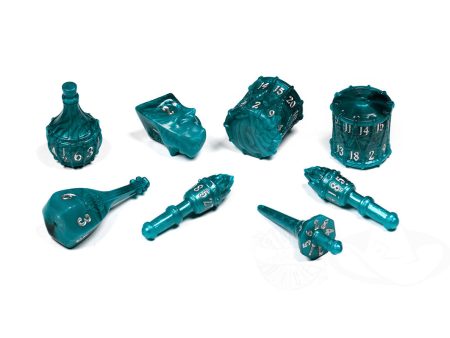 PolyHero Bard 8 Dice Set - Telltale Teal Cheap