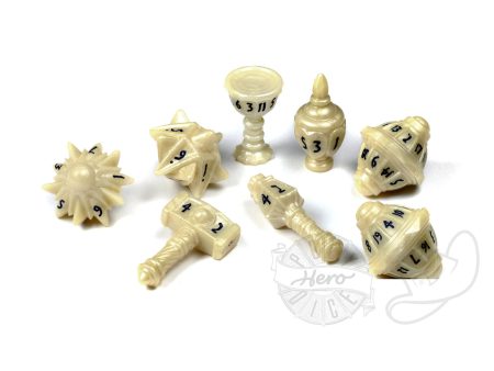 PolyHero Cleric 8 Dice Set - Celestial Ivory Supply