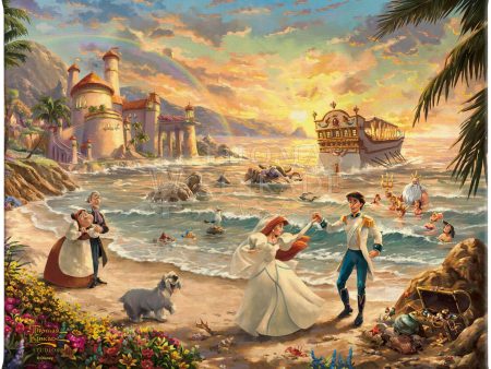 Disney The Little Mermaid Celebration of Love - 8  x 10  Gallery Wrapped Canvas Hot on Sale