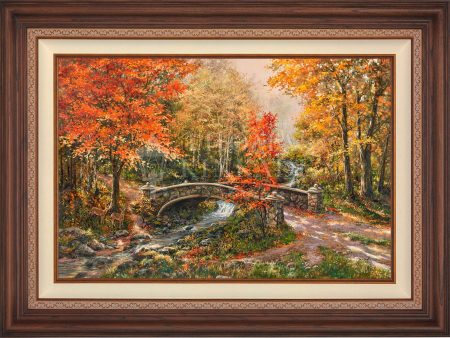 *RARE* Fall at Fox Creek Bridge Estate Edition Canvas Dark Walnut 24  x 36  #2 3 Cheap