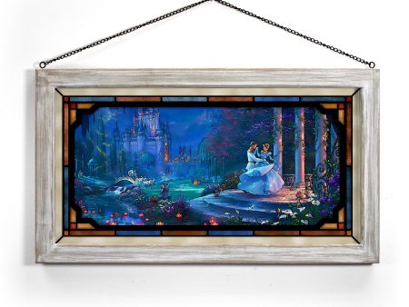 Disney Cinderella Dancing in the Starlight - 13  x 23  Stained Glass Art For Cheap