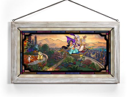 Disney Aladdin - 13  x 23  Stained Glass Art Sale