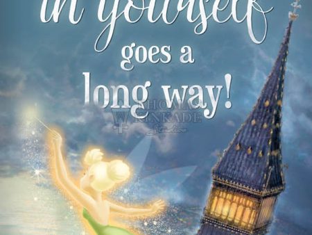 Disney Tinker Bell and Peter Pan Fly to Never Land - Wood Sign Online Sale