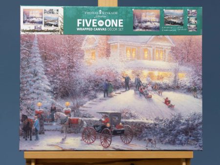 Holiday 5-in-1- Gallery Wrapped Canvas Set Online Hot Sale