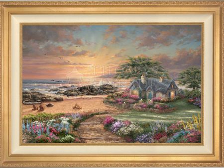 *RARE* Seaside Cottage Estate Edition Canvas Antique Gold 24 x 36  #3 3 Online now