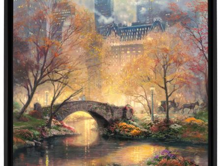 Central Park in the Fall - 20  x 20  Gallery Wrapped Canvas (Onyx Black Frame) Online Sale