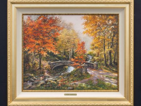 *Original Study* Fall at Fox Creek Bridge by Thomas Kinkade Studios 22  x 31.5  on Sale