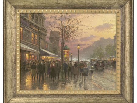 Boulevard Lights, Paris - 16  x 20  Brushstroke Vignette (Burnished Gold Frame) Sale