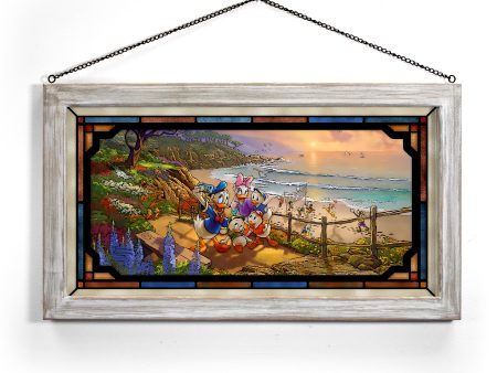 Disney Donald and Daisy - A Duck Day Afternoon - 13  x 23  Stained Glass Art Online Sale