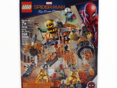 Retired Set 76128 Spider-Man: Far From Home Molten Man Battle on Sale