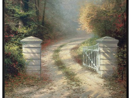 The Autumn Gate - 36  x 36  Canvas Wall Mural (Onyx Black Frame) Cheap