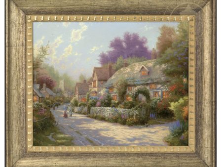 Cobblestone Village - 16  x 20  Brushstroke Vignette (Burnished Gold Frame) For Cheap