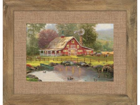 Red Barn Retreat - 10.5  x 15.75  Framed Print Sale