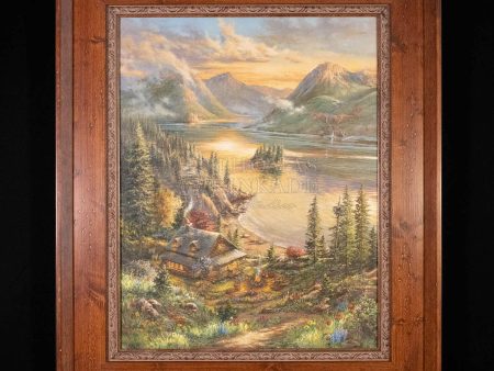 *Original Study* Lakeside Splendor by Thomas Kinkade Studios 27  x 21  on Sale