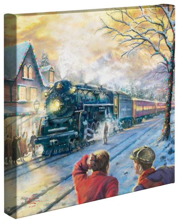 All Aboard for Christmas - 14  x 14  Gallery Wrapped Canvas For Sale