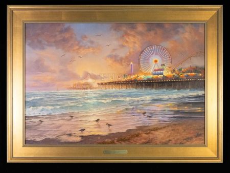 *Original Study* Sunset at Santa Monica Pier by Thomas Kinkade Studios 20  x 30  Hot on Sale