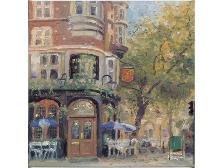 Bloomsbury Café - 14  x 14  Gallery Wrapped Canvas For Cheap