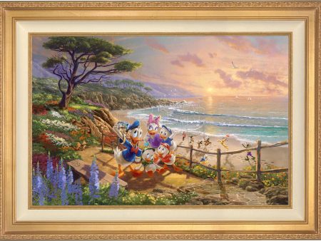 *RARE* Disney Donald and Daisy - A Duck Day Afternoon Artist Proof Canvas Antique Gold 12  x 18  #8 10 Online Hot Sale