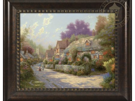 Cobblestone Village - 16  x 20  Brushstroke Vignette (Rich Burl Frame) For Discount