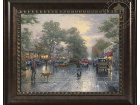 Carmel, Sunset on Ocean Avenue - 16  x 20  Brushstroke Vignette (Rich Burl Frame) on Sale