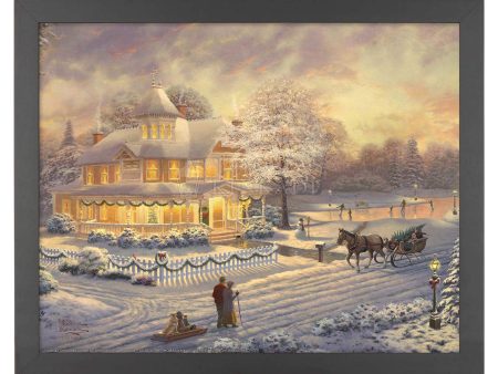 Victorian Christmas Sunset - 11  x 14  Art Print For Sale