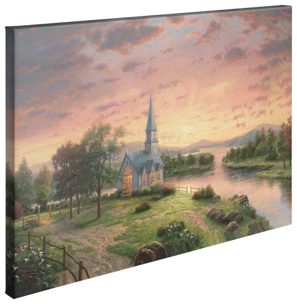 Sunrise Chapel - 24  X 36  Gallery Wrapped Canvas Online Hot Sale