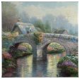 Blossom Bridge - 14 x14  Gallery Wrapped Canvas Online Hot Sale