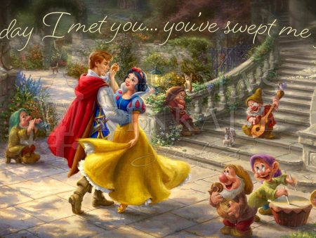 Disney Snow White Dancing in the Sunlight - 12 x30  Wood Sign Online