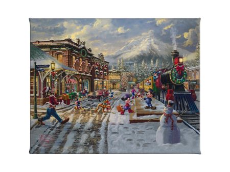 Disney Mickey and Minnie Candy Cane Express - 8  x 10  Gallery Wrapped Canvas For Discount