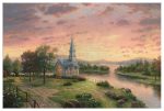 Sunrise Chapel - 24  X 36  Gallery Wrapped Canvas Online Hot Sale