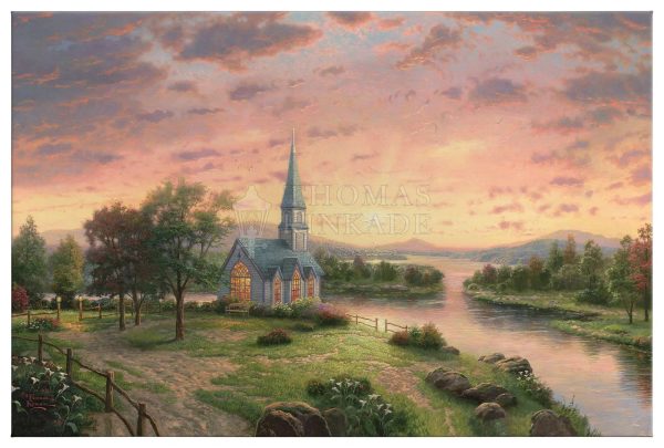 Sunrise Chapel - 24  X 36  Gallery Wrapped Canvas Online Hot Sale