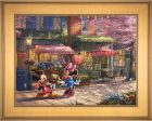 *RARE* Disney Mickey and Minnie Sweetheart Cafe Framed Artist Proof Canvas Gallery Gold 18  x 24  #1 10 Cheap