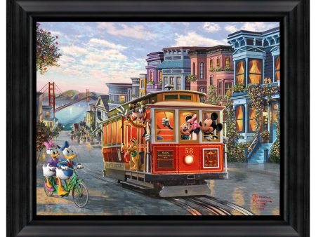 Disney Mickey and Minnie in San Francisco - 16  x 20  Brushstroke Vignette For Sale