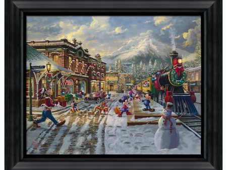 Disney Mickey and Minnie Candy Cane Express - 16  x 20  Brushstroke Vignette Online