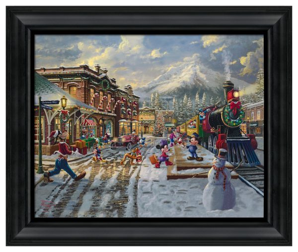 Disney Mickey and Minnie Candy Cane Express - 16  x 20  Brushstroke Vignette Online