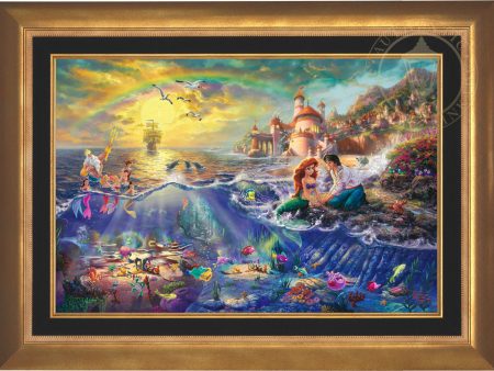 *RARE* Little Mermaid Framed Gallery Proof Canvas Aurora Gold 12  x 18  #313 295 Online Hot Sale