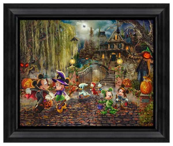 Disney Mickey and Minnie Halloween Fun - 16  x 20  Brushstroke Vignette Cheap