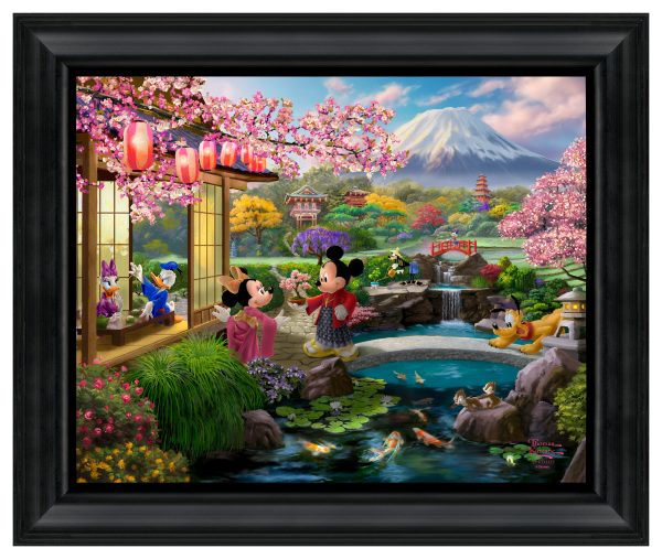 Disney Mickey and Minnie in Japan - 16  x 20  Brushstroke Vignette Online Hot Sale