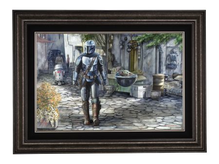 *Original Study* The Mandalorian™ - A Welcome Sight by Thomas Kinkade Studios 22  x 31  Online Sale