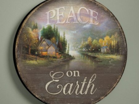 PEACE ON EARTH 21  RND WD SGN; KINKADE; Legacy Number: 5209608705 Online Hot Sale