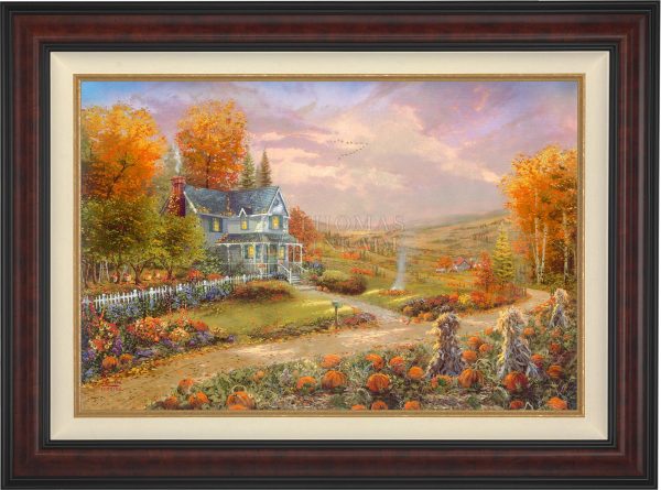 *RARE* Autumn at Apple Hill Framed Estate Edition Canvas Burl 28  x 42  #1 1 Online now