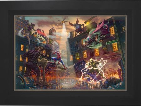 *RARE* Spider-man vs. the Sinister Six Framed Artist Proof Canvas City Black 24  x 36  #3 5 on Sale