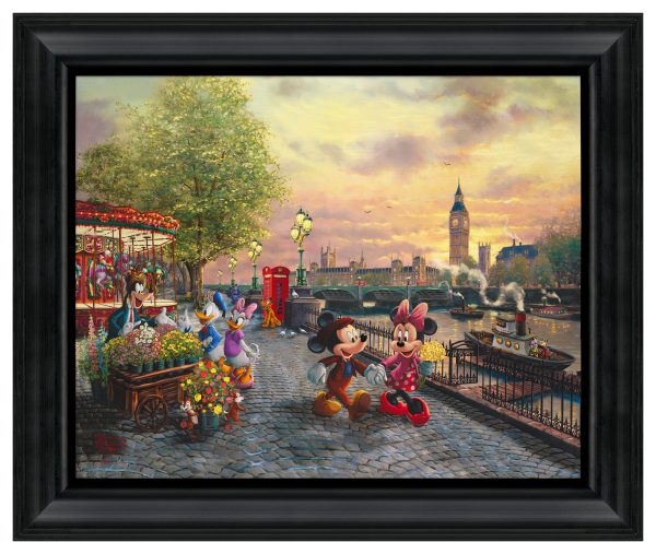 Disney Mickey and Minnie in London - 16  x 20  Brushstroke Vignette For Discount