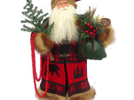 Buffalo Plaid Black Bear - 18  Santa Fashion