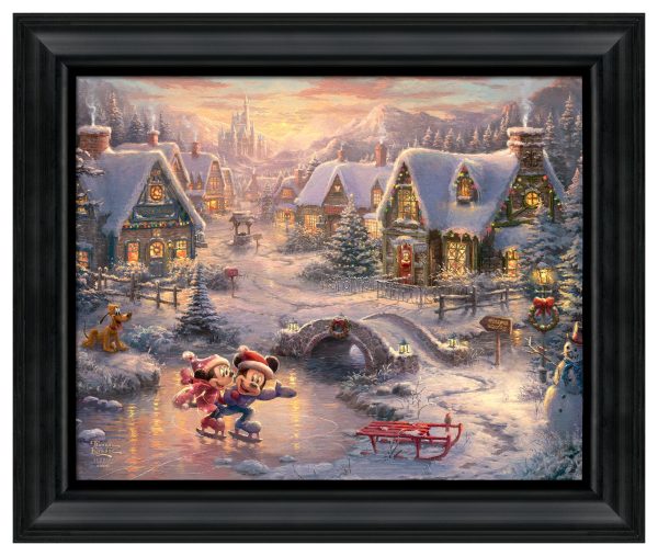 Disney Mickey and Minnie - Sweetheart Holiday - 16  x 20  Brushstroke Vignette For Cheap