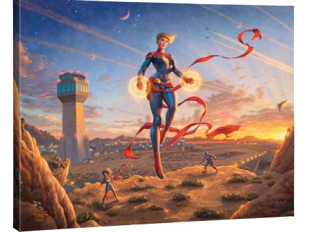 Captain Marvel - Dawn of A New Day - 24  x 30  Gallery Wrapped Canvas Sale